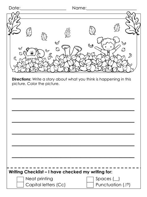 third grade writing practice worksheets